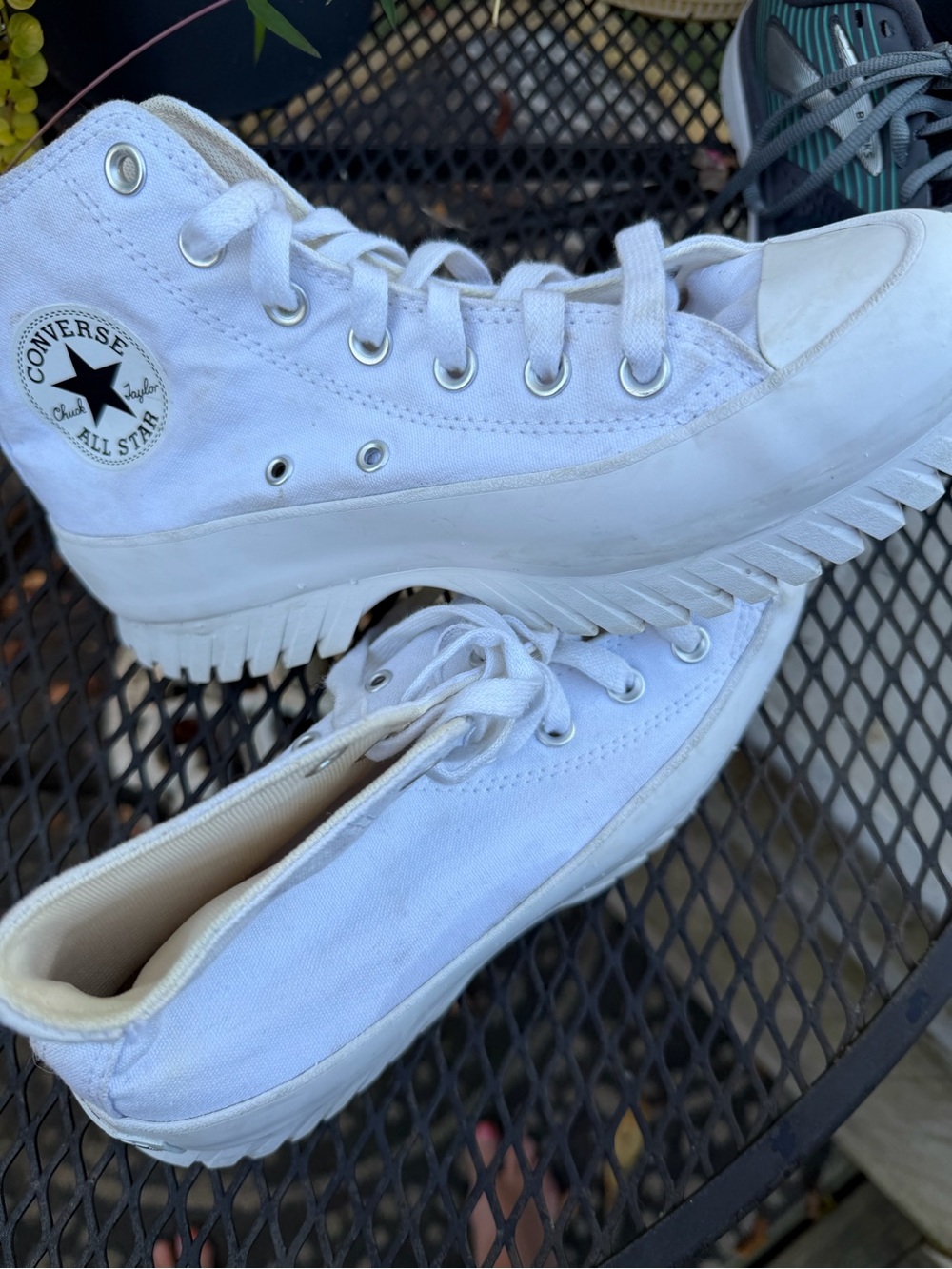 Converse White Women’s Platform High-Top Sneakers